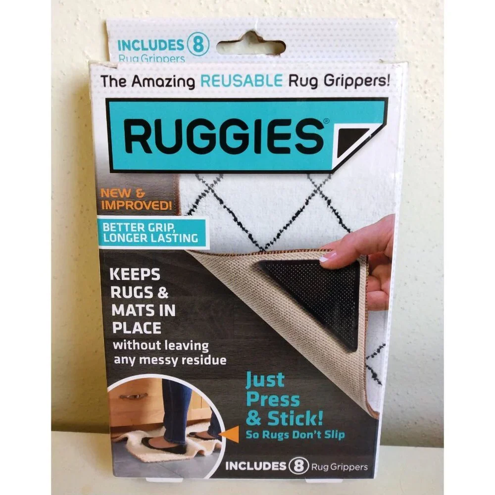 RUGGIES Reusable Rug Grippers 8pc